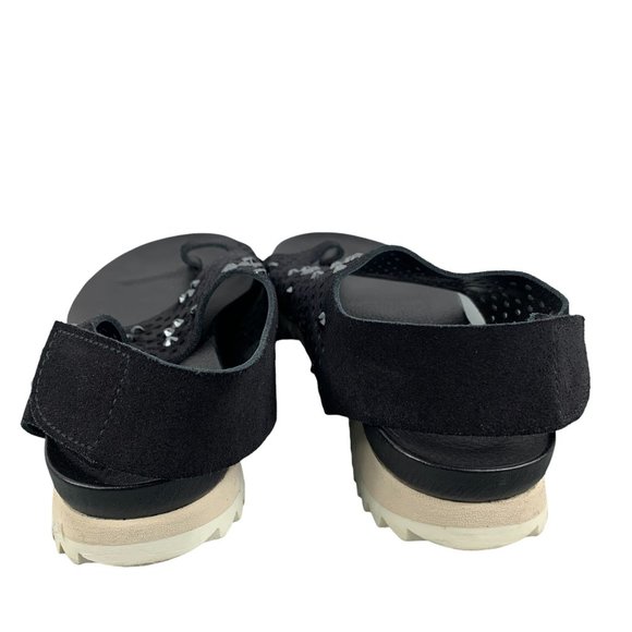 Pedro Garcia Leather Crystal-Embellished Slingback Toe Loop Sandal Size 39 / 9 - Picture 9 of 12